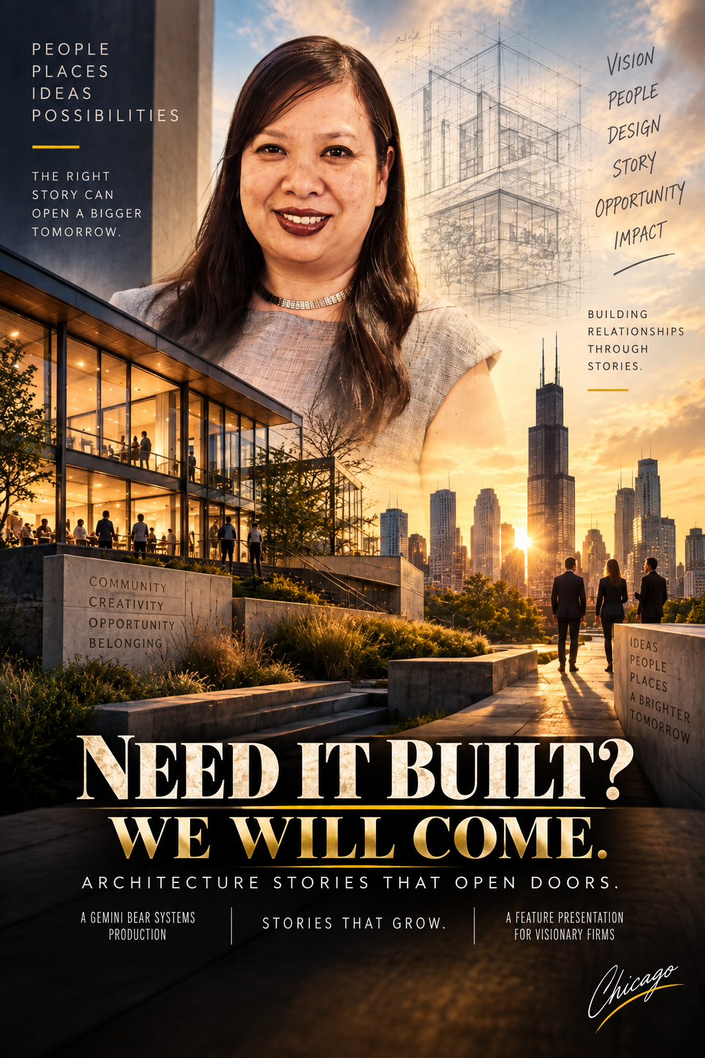 NEED IT BUILT? WE WILL COME. — a Story Scroll created for Architecture