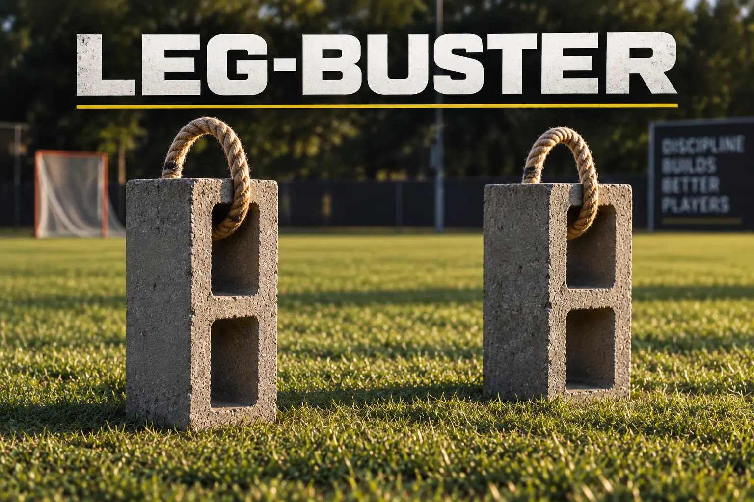 Original LEG-BUSTER cinder-block and rope-handle training method